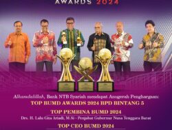 Bank NTB Syariah Mendapatkan TOP BUMD AWARDS 2024 BPD BINTANG 5