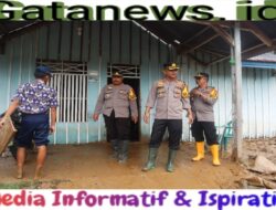 KAPOLRES LUWU UTARA TINJAU LOKASI PASCA BANJIR LUAPAN AIR SUNGAI BANTIMURUNG