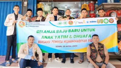 Lazismu dan Pemuda Muhammadiyah Pidie Berbagi Kebahagiaan dengan Anak Yatim dan Dhuafa