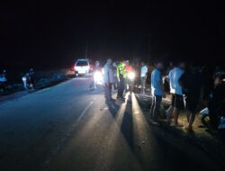 Polres Luwu Utara Lakukan Olah TKP Kecelakaan di jalan poros Masamba malangke
