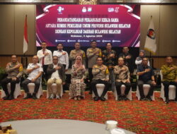 Kapolres Luwu Utara Bersama Forkopimda Sulsel Saksikan Penandatanganan Kerjasama Pilkada Serentak