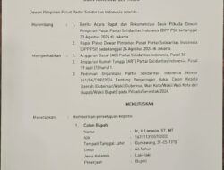 B1KWK Dari Partai PSI di berikan Kepada Lanosin- Yudha