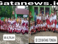Polsek Bone-bone lakukan giat pembina upacara serentak di Tingkat SD