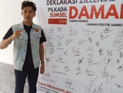 Wujudkan Sitkamtibmas yang Aman, Pemuda Muhammadiyah Palembang Deklarasi Pemilu Damai Mas
