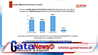 Hasil Survei SPIN: Elektabilitas Muchsin – Junaidi Arif Menguat
