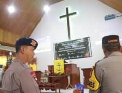 BERSAMA BUPATI, DANYON DAN PABUNG, KAPOLRES TINJAU PELAKSANAAN NATAL DI SEJUMLAH GEREJA