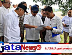 Menteri ATR/BPN dan Menteri Perhubungan Tinjau Lahan Akses Stasiun Kereta Cepat KCIC Karawang