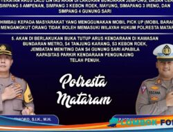 Polresta Mataram Siapkan Rekayasa Lalin Perayaan Lebaran Topat 2025