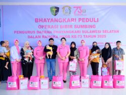 Ketua Bhayangkari Daerah Sulsel Gelar Bakti Kesehatan Operasi Bibir Sumbing di RS Bhayangkara Makassar