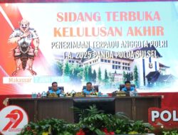 Wakapolda Sulsel Pimpin Sidang Terbuka Kelulusan Akhir Penerimaan Terpadu Anggota Polri T.A. 2025 Panda Polda Sulsel