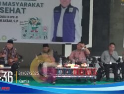 Polsek Narmada Beri Pengamanan Sosialisasi GERMAS Komisi IX DPR RI