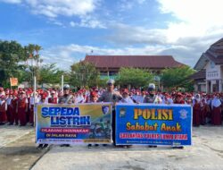 Satlantas Polres Luwu Utara Sosialisasikan Bahaya Sepeda Listrik dan Layangan di Jalan Kepada Siswa Sd