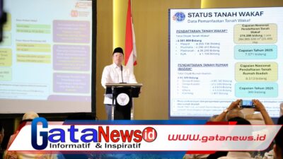 Jadi Pembicara di Rakernas BWI, Menteri Nusron Tegaskan Target Sertipikasi Wakaf hingga 2028