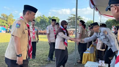 Kapolsek Lingsar Pastikan HUT Pramuka ke-64 Aman