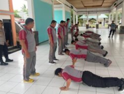 Pastikan Kebugaran Fisik Personelnya,  Akbp Nugraha Pamungkas Pantau Pelaksanaan Giat Kesamaptaan Jasmani