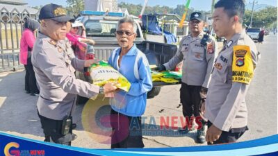 Sinergi Polri–BULOG, Warga Gunungsari Nikmati Harga Beras Murah