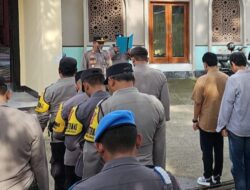 Sehat dan Kompak jadi Pesan Kapolsek Narmada saat Pimpin Apel Pagi