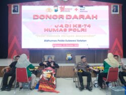 Peringati Hari Jadi Humas Polri ke-74, Bid Humas Polda Sulsel Gelar Aksi Donor Darah