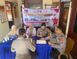 Donor Darah Serentak Warnai Peringatan HUT ke-74 Humas Polri, Polres Luwu Utara Wujudkan Semangat Polisi Humanis