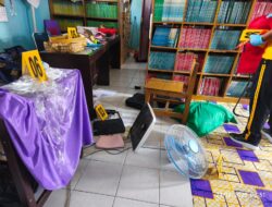 SMPN 4 Masamba dibobol Maling Pelaku menuliskan Kata Bullying ditujukan kepada kepala sekolah