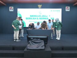 Bank NTB Syariah Akselerasi Inklusi Keuangan Syariah, Empat Akad Murabahah Pembiayaan KMP Ditandatangani dalam Pembukaan Raker