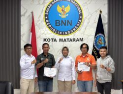 Kolaborasi Lawan Narkoba, BNN Mataram Ganjar Penghargaan Prajaniti NTB dan Media Mitra
