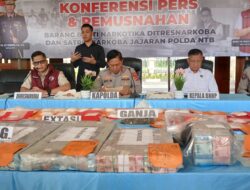 Polda NTB Musnahkan 1,5 Kg Sabu, 157 Kasus Narkoba Terungkap dalam Dua Bulan