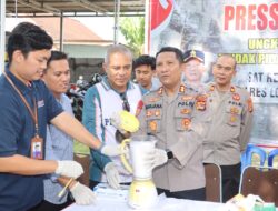 Polres Lombok Timur Musnahkan Hampir 1 kg , Tegaskan Komitmen Perangi Narkoba