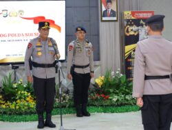 Kapolda Sulsel Pimpin Upacara Penyerahan Jabatan Karolog Polda Sulsel dalam Rangka Purna Tugas