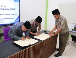 Penandatanganan MoU, kanwil BPN prov NTB dengan Institut Agama Islam Qomarul Huda Bagu Pringgarata Sinergi sektor pertanahan dan pendidikan