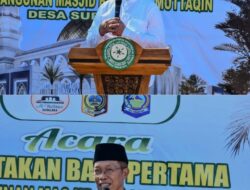 Peletakan Batu Pertama Masjid All- muttaqin Suralaga, Wujud Sinergi Pemprov NTB Dan Pemda Lotim