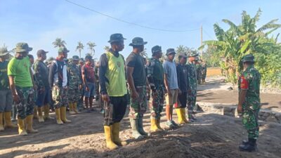 Dukung Akses Pertanian, Kadsim Lotim Tinjau Proyek Jembatan TMMD