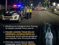 Polres Lombok Timur Bantah Hoaks Pocong Jadi-Jadian, Pastikan Kamtibmas Korleko-Selong  Aman Kondusif.