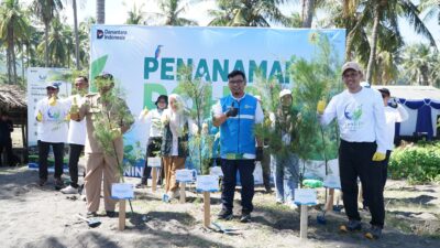 PLN Tanam 2.500 Pohon di Pesisir Pantai Lombok Barat