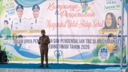 GENCARKAN GERMAS DAN PERCEPATAN PENANGGULANGAN PENYAKIT MENULAR, PEMKO TEBING TINGGI LUNCURKAN INOVASI “PINTU RADIASI” UNTUK PERCEPAT DETEKSI TBC