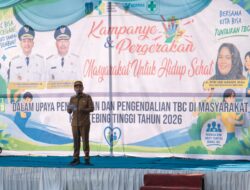 GENCARKAN GERMAS DAN PERCEPATAN PENANGGULANGAN PENYAKIT MENULAR, PEMKO TEBING TINGGI LUNCURKAN INOVASI “PINTU RADIASI” UNTUK PERCEPAT DETEKSI TBC