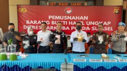 Selamatkan 62 Ribu Jiwa, Polda Sumatera Selatan Musnahkan Belasan Kilogram Ganja dan Sabu