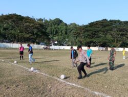 Polsek Gunungsari Amankan Pembukaan Turnamen Sepak Bola KTSB Cup VI