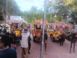 Parade Cidomo Hias Warnai Gili Trawangan, Polda NTB Rayakan HUT Polri ke-80 dengan Nuansa Budaya