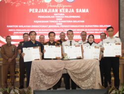 Kepala Rutan Kelas I Palembang Ikuti Penandatanganan PKS Persidangan Elektronik Ditjenpas Sumsel bersama Kejaksaan Tinggi Sumsel dan Pengadilan Tinggi Palembang