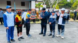 Kirab Api Obor PORPROV Singgah di Narmada, Kapolsek Pimpin Langsung Pengamanan