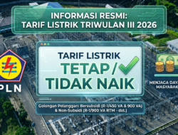 Tarif Listrik Triwulan III 2026 Dipastikan Tak Naik