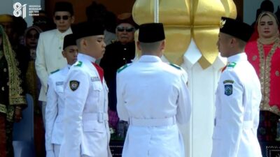GP Widhi Antara Jadi Pengerek Bendera Merah Putih di HUT ke-81 RI NTB
