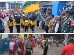 Polsek Narmada Kerahkan Kekuatan Kawal Gerak Jalan HUT RI Ke-81