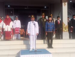 Camat Gunungsari Pimpin Upacara HUT RI ke-81, Kapolsek Pastikan Kamtibmas Kondusif