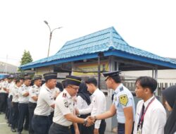 Apel Perdana Kepala Rutan Kelas I Palembang, Aris Supriyadi: Jaga Marwah dan Nama Baik Kementerian Imigrasi dan Pemasyarakatan