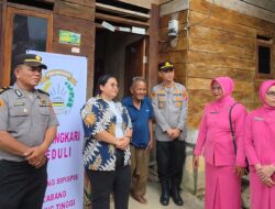 SINERGI  POLRI- BUMN : POLSEK SIPISPIS DAN PTPN IV. REGIONAL 1. GUNUNG MANAKO GELAR BANSOS DI DESA SIMALAS.