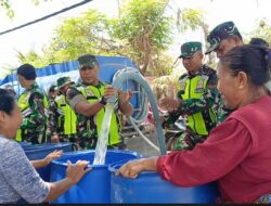 Sambut HUT ke-80 TNI Kodim Lotim Salurkan Air Bersih ke Jerowaru