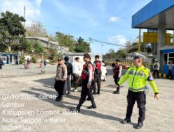 Polisi Patroli Pelabuhan ASDP Lembar Jelang MotoGP Mandalika 2026