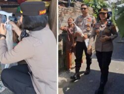 Jum’at Menyapa, Kapolsek Lingsar Sambangi Lansia dan Salurkan Tongkat Bantu